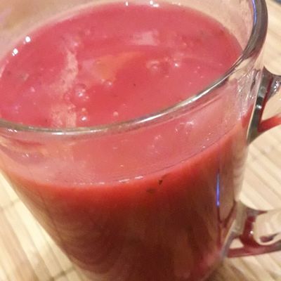 Velouté de courgette et betterave