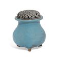 A small Jun tripod censer, Yuan-Ming dynasty (1279-1644)