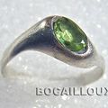 PERIDOT/BAGUE ARGENT