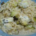 Risotto courgettes Bleu de Sassenage