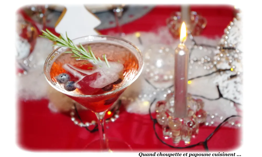COCKTAIL PETILLANT MYRTILLES ET LIMONCELLO