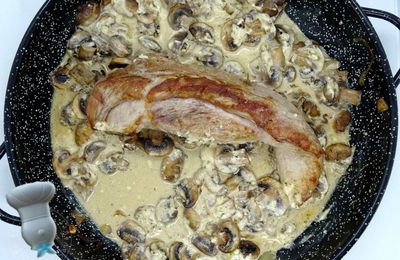 Filet mignon au Boursin et aux champignons