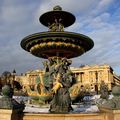 Place de la Concorde sous la neige