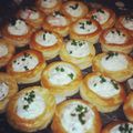 Mini Vol-au-vent farci chantilly salé.