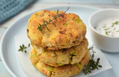 Galettes d'okara aux légumes & à l'avoine #vegan #glutenfree