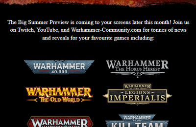 Legions Imperialis - Annonces en vue au Big Summer Preview !
