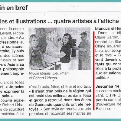 Article de presse Expo Mouch' au centre socioculturel du Soleil - Levant
