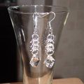 Chain maille earrings with Swarovski crystals