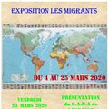 Exposition Les Migrants de 4 au 25 mars