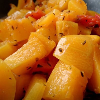 Quelques notes de Worcester pour ce gratin de courgettes