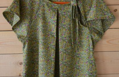 Blouse à manches papillon