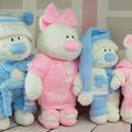 The Aventures Bedtime Bears Beau, Belle, Boo, Bess - Knitting by Post