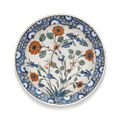 An Iznik polychrome pottery dish with rosettes and hyacinths, Turkey, circa 1575