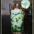 Verrine fraiche 2eme version concombre/thon