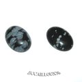 CABOCHON 15x20 OBSIDIENNE NEIGE 4 - LOT DE 2 - POUR CREATION 