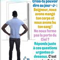 🤔🤔🤔CROIS-TU POUVOIR DIRE AU JOUR ‘’J ’’ : SEIGNEUR, NOUS AVONS MANGÉ TON CORPS ET NOUS AVONS BU TON SANG ! NE NOUS ...