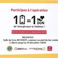 COLLECTE PIles usagées pour le Téléthon du 5 nov au 10 décembre 2018