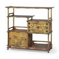 A gold lacquer display cabinet (kazaridana), Edo period (19th century)