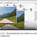 NEXYAD ADAS : road detection on a countryside road (no markings) using RoadNex V2.1