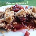 Crumble rose aux quetsches