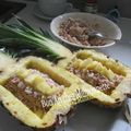 ananas dans sa coque au thon et riz carnaroli