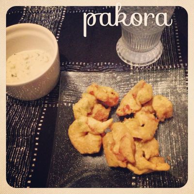 Pakora crevettes