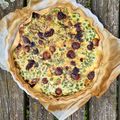 Quiche aux oignons nouveaux confits