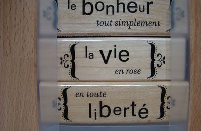 Tampons Florilèges Design - Le bonheur tout simplement - La vie en rose - En toute liberté - NEUF - 16 € 