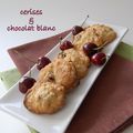 Biscuits aux cerises séchées et au chocolat blanc, sans gluten