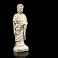 Statuette de Bouddha en porcelaine Blanc de Chine, Chine, dynastie Qing, époque Kangxi (1662-1722)