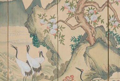 Anonymous. Cranes Gathering in Daoist Western Paradise. Korea, Annexation Period (1910-45)