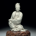 A fine Dehua figure of Guanyin, Ming dynasty, early 17th century, impressed He Chaozong mark within a double gourd