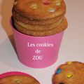 Les cookies de ZOU { chocolat blanc /smarties /mms crispie }