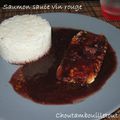 Saumon sauce vin rouge