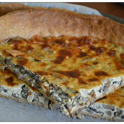 TARTE AUX CHAMPIGNONS ET A LA RICOTTA