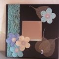 Miroir " fleurs bleues "