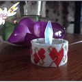 Housse de bougie Cœurs « Valentine’s day* » .Tea light cover