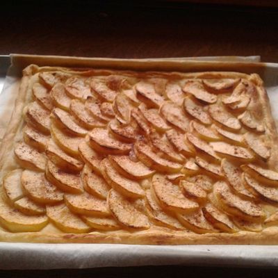 Les gourmandises du jeudi - La tarte fine pommes/cannelle