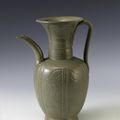 Ewer with Carved Floral Design, Yue celadon, Northern Song dynasty (960-1127)