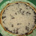 Tarte chocolat, poires et noisettes