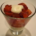 Fraises et mascarpone au miel