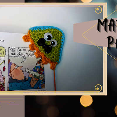 Tuto crochet/amigurumi - Marque page monstre - crochet en aller / retour - débutant - facile 👾