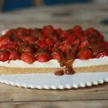 Cheesecake aux fraises & crème de carambar