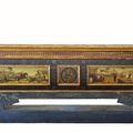 Exceptionnel Cassone en Bois peint et doré. Italie, Venise, première moitié du XVIème siècle