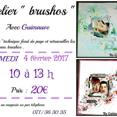 page "brushos " en atelier chez Expression Hobby 