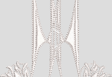 Monogramme  façon cathédrale ; vitrail; et papillon*  4 broderies différentes