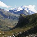 Le massif du Mont Blanc vu du Cormet de Roselend 
