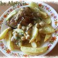 Kebab algérois au poulet (Poulet aux frites à la sauce blanche)