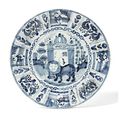 Three Dutch Delft dishes, late 17th century & circa 1730