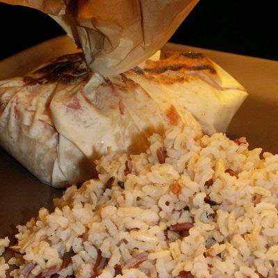 Papillote de "gambas" au chèvre frais